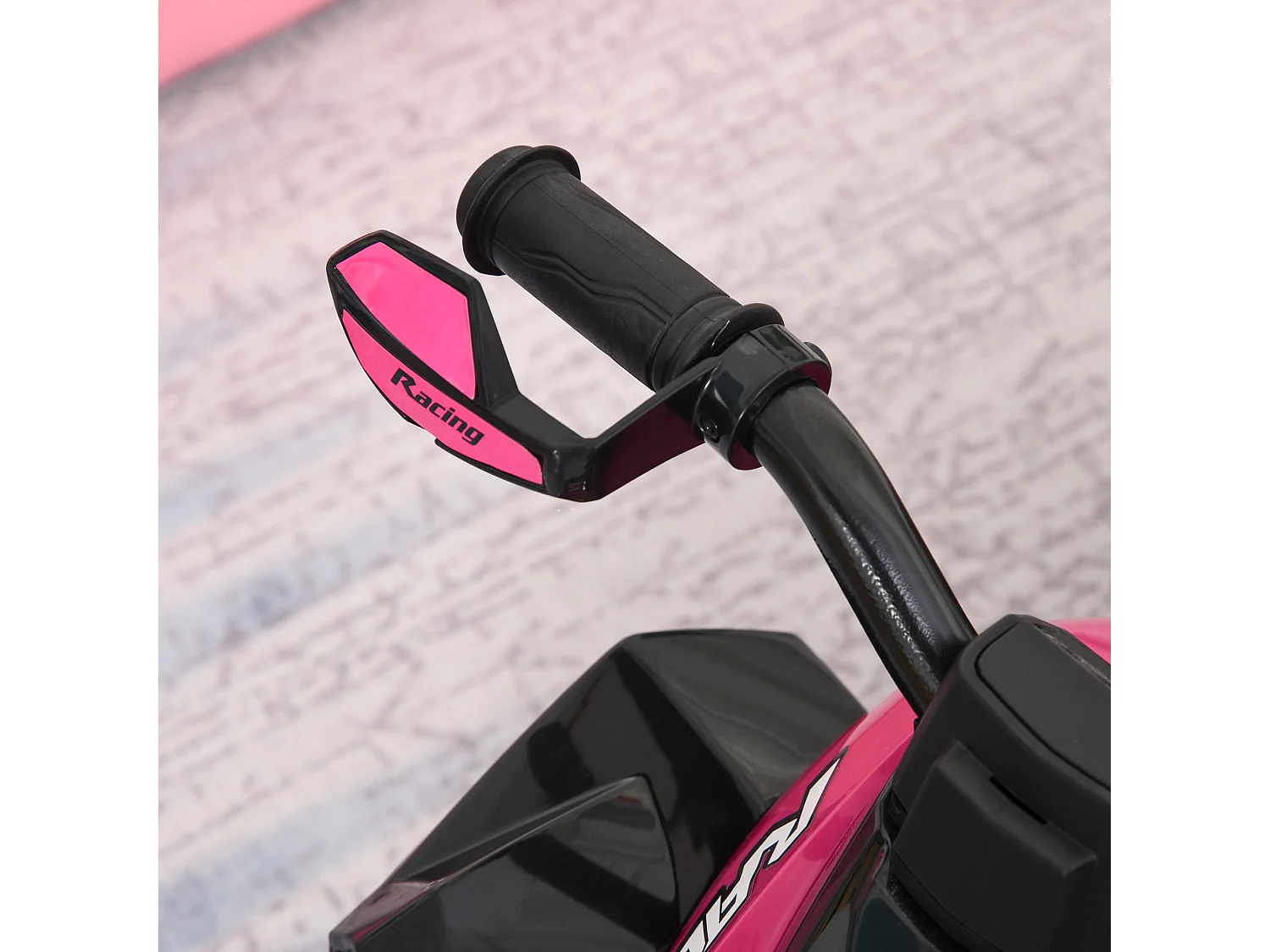 Quad correpasillo para niños rosa 67.5x38x44 cm HOMCOM