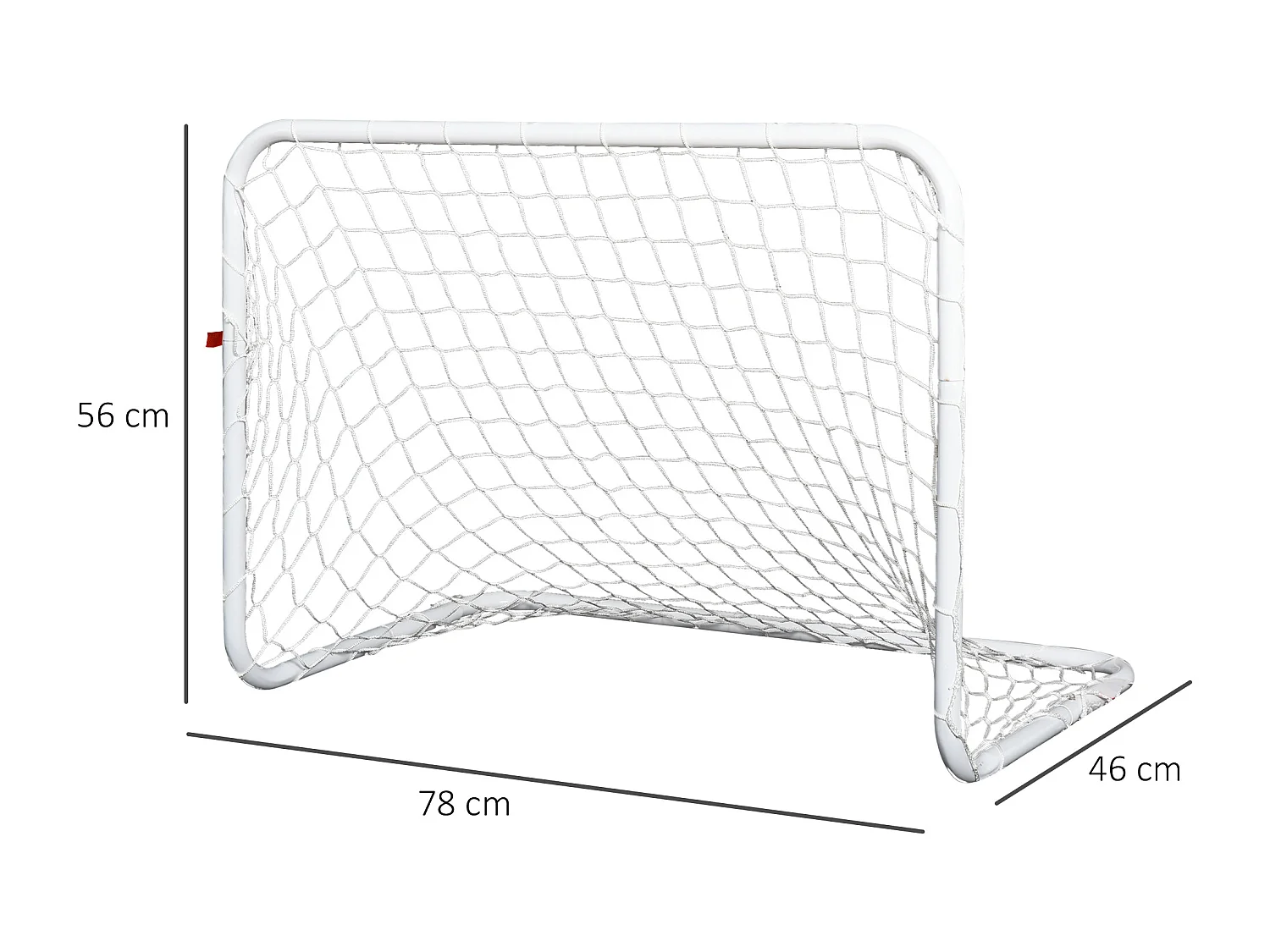 Set de 2 porterías de fútbol blanco 78x46x56 cm HOMCOM