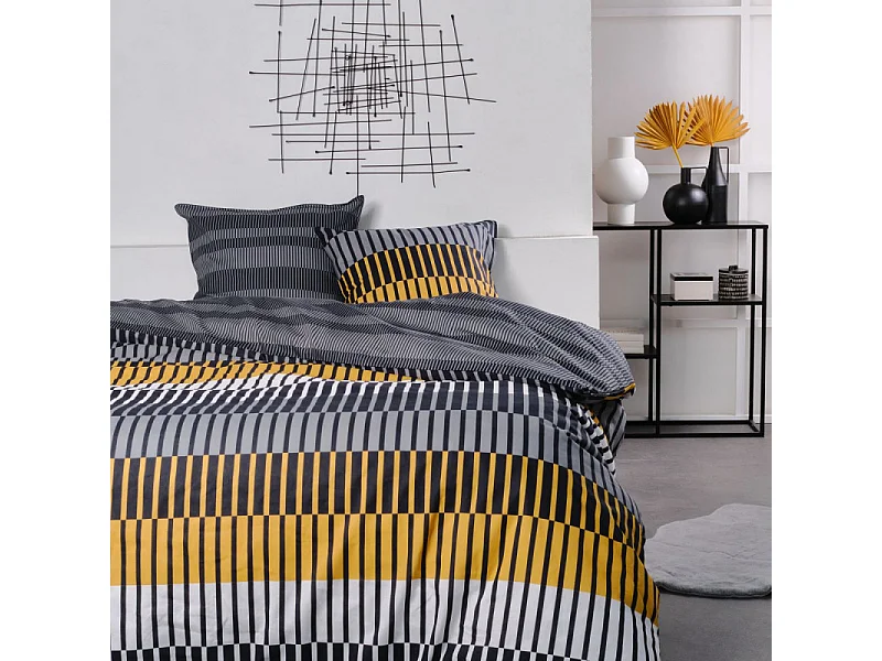 Copripiumino stampato + 2 copriquadranti, qualità 100% cotone M / codice a barre 260x240cm