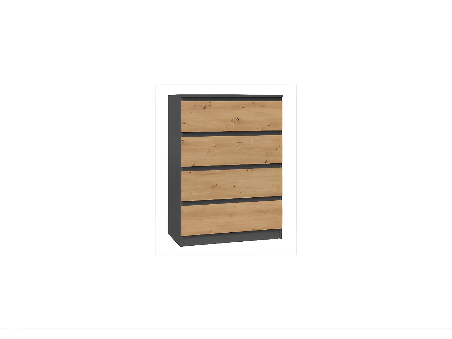 ASTER T4 - Cómoda moderna 4 cajones - 97x70x40 - Unidad de almacenaje - Estilo escandinavo