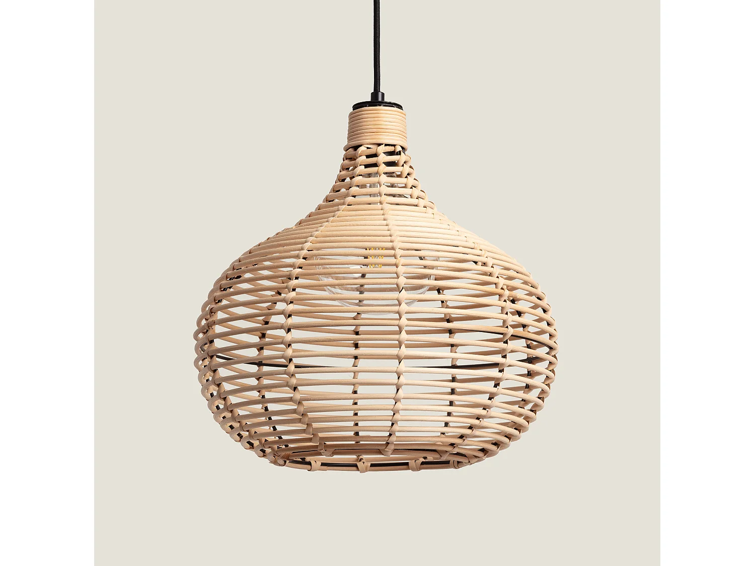 Lampada a Sospensione Rattan Yantai Naturale