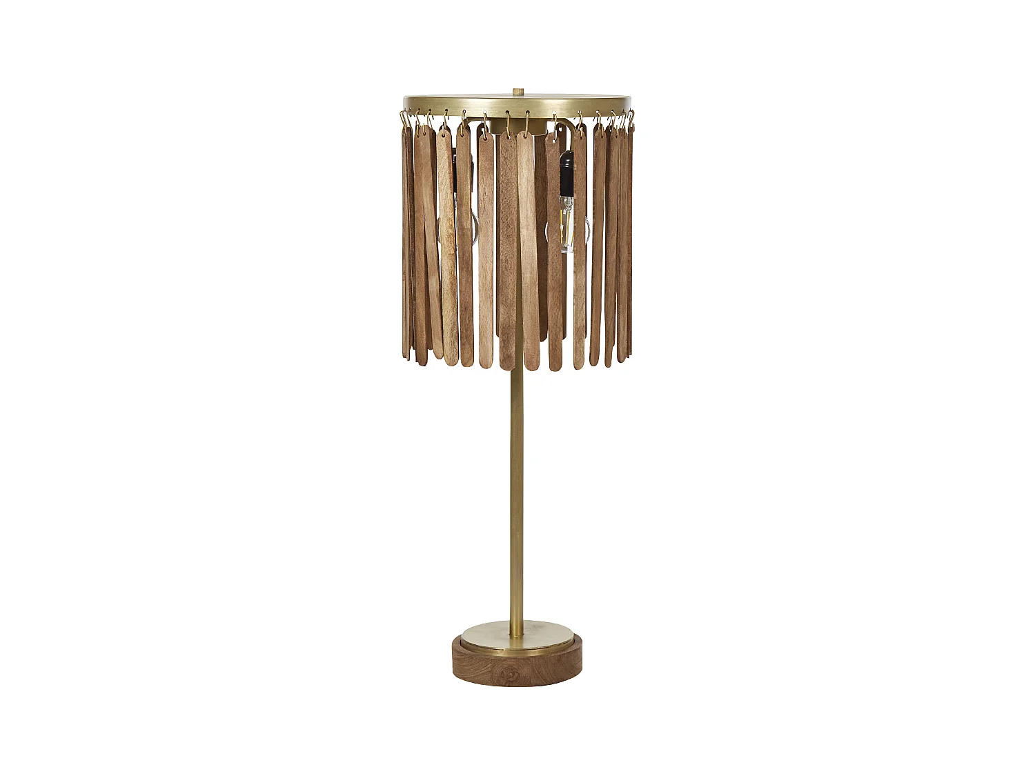 Lampe à poser KAVERI Bois de manguier Marron