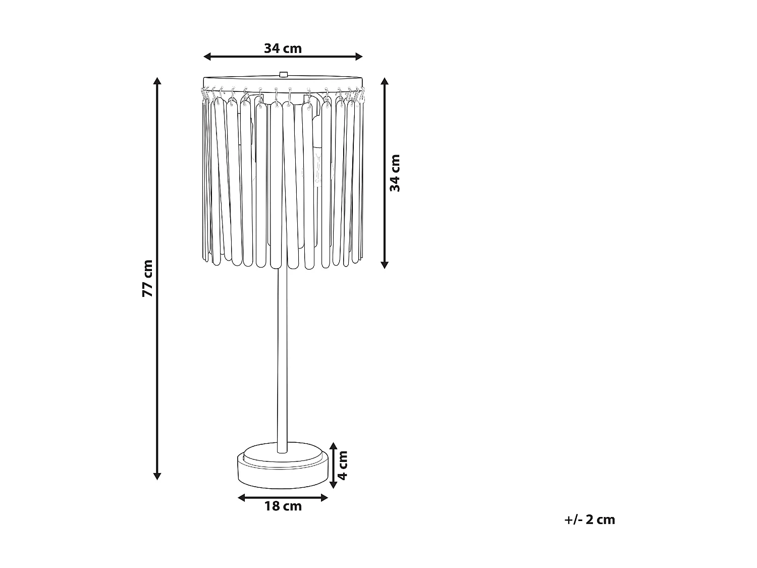 Lampa stołowa KAVERI Drewno mango Brązowy