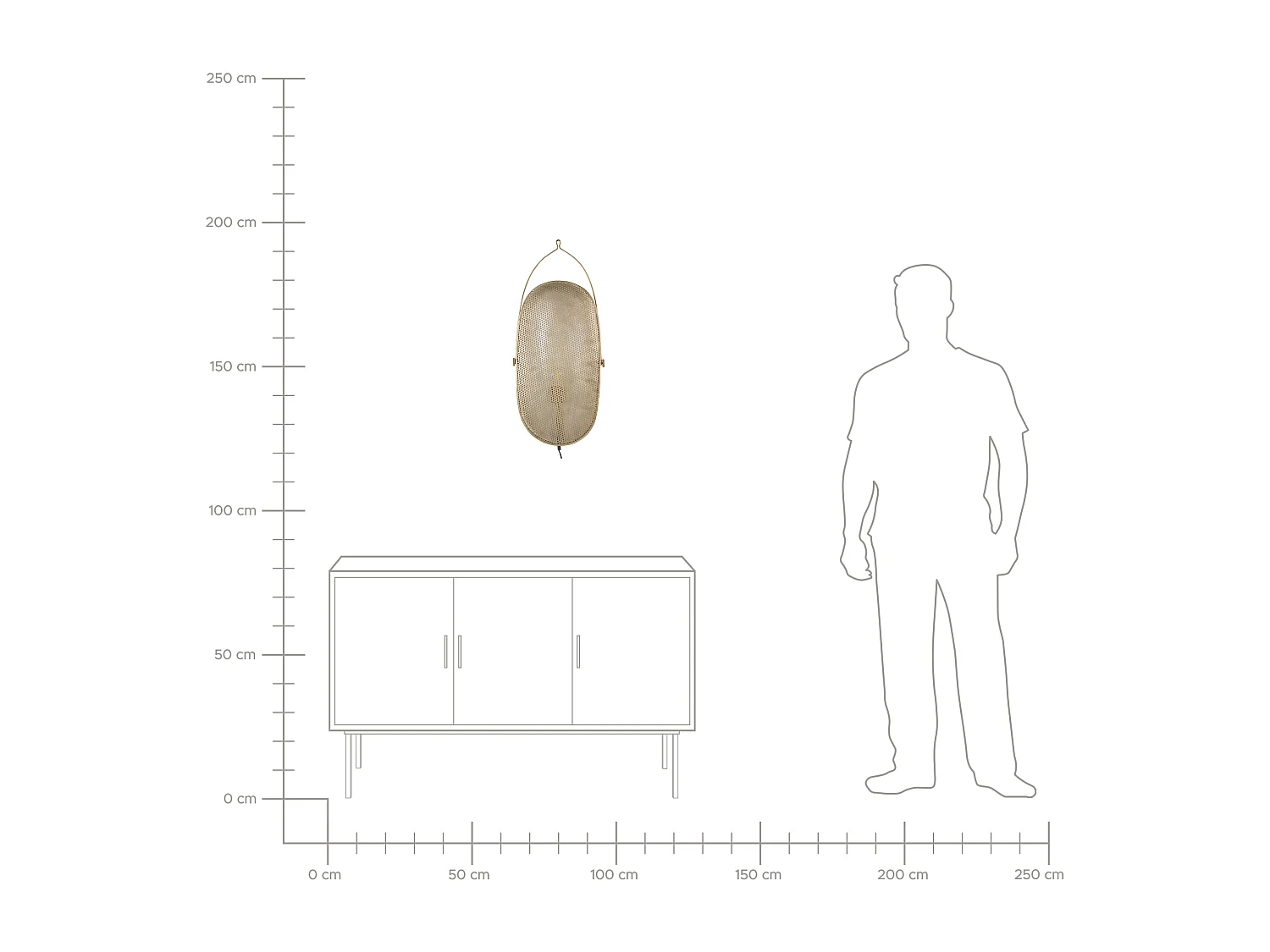 Lampe murale KUNTHI Métal Laiton