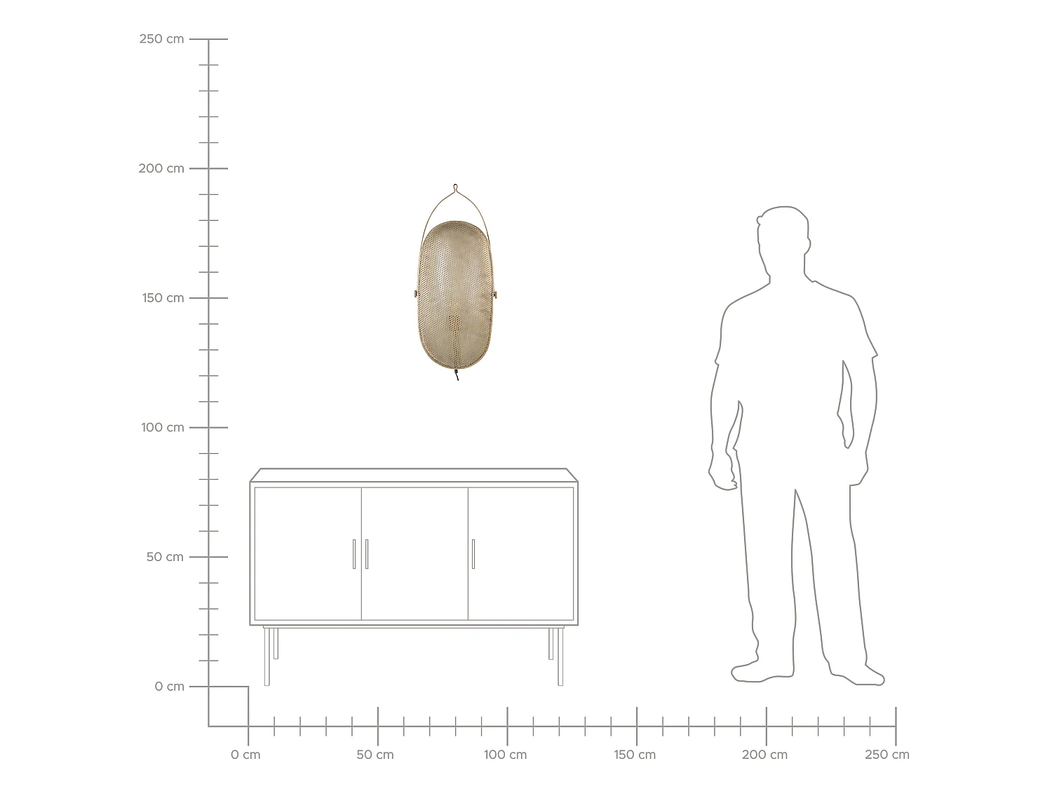 Wandlampe KUNTHI Metall Messing