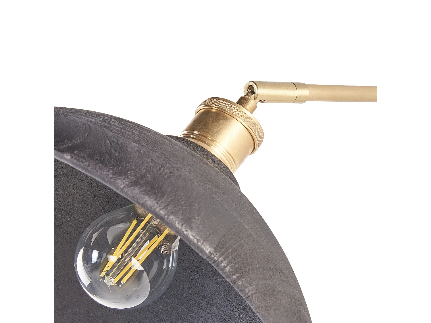 Wandlamp YERALA Verstelbaar Mangohout Zwart