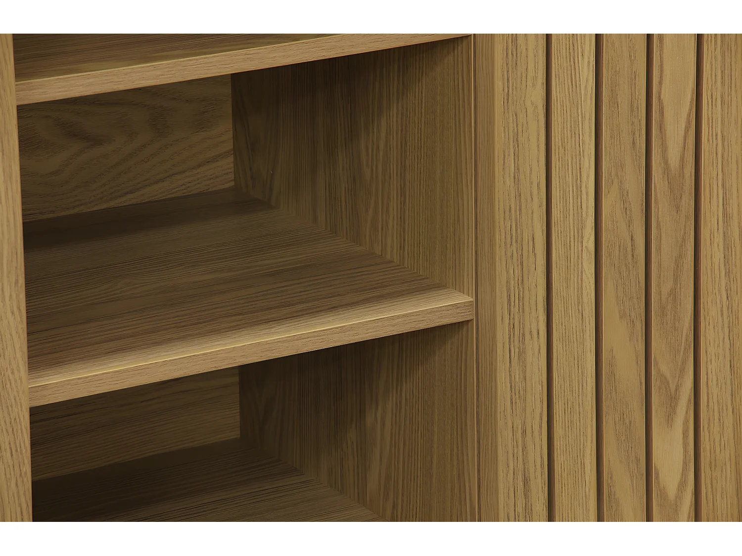 Buffet, meuble d'entrée coloris naturel, pieds en bois  -  L. 115  x P. 40 x H. 90 cm