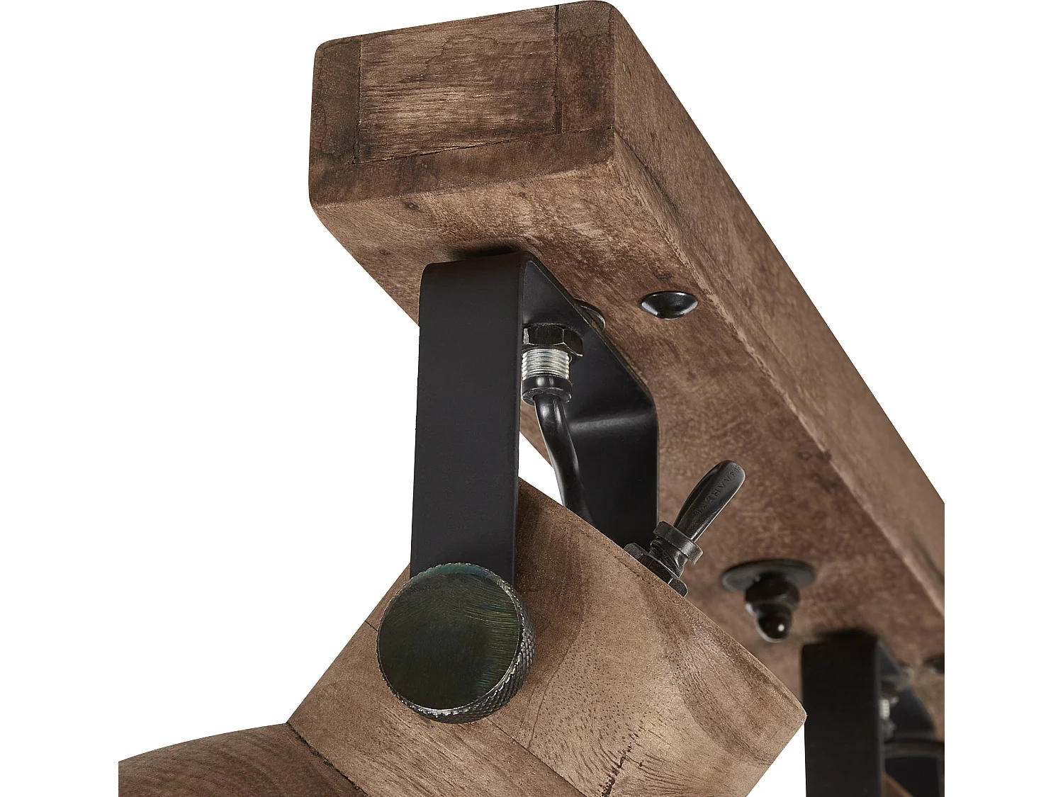 Spot à 3 lumières PENNAI Réglable Bois de manguier Marron