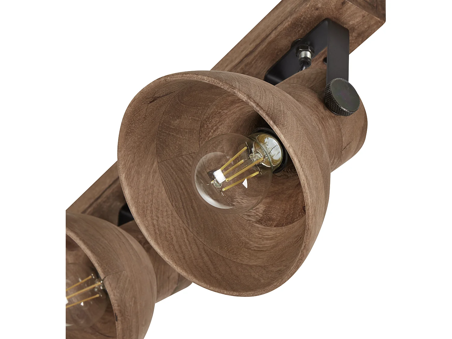 Spot à 3 lumières PENNAI Réglable Bois de manguier Marron