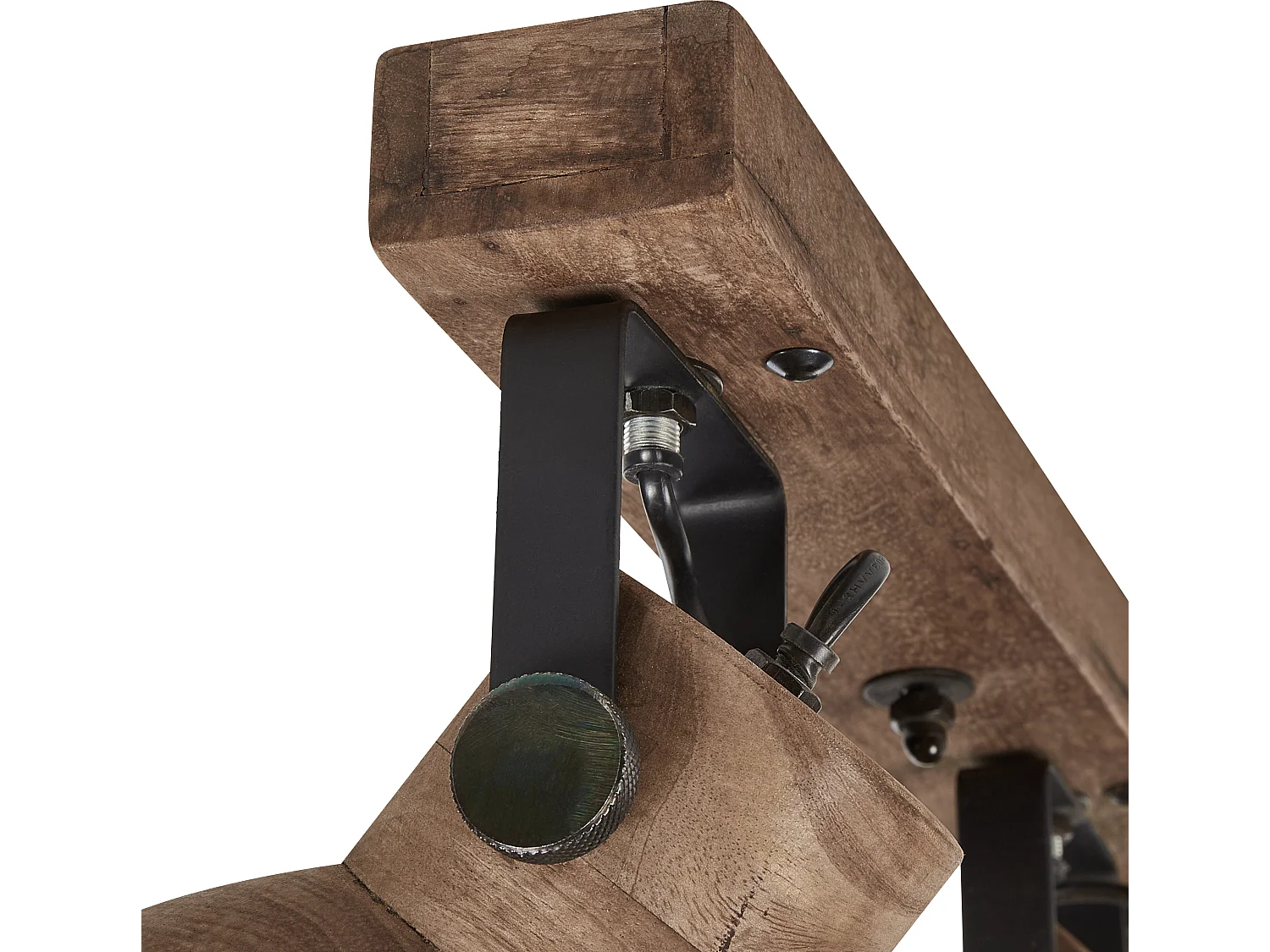 Spot à 3 lumières PENNAI Réglable Bois de manguier Marron