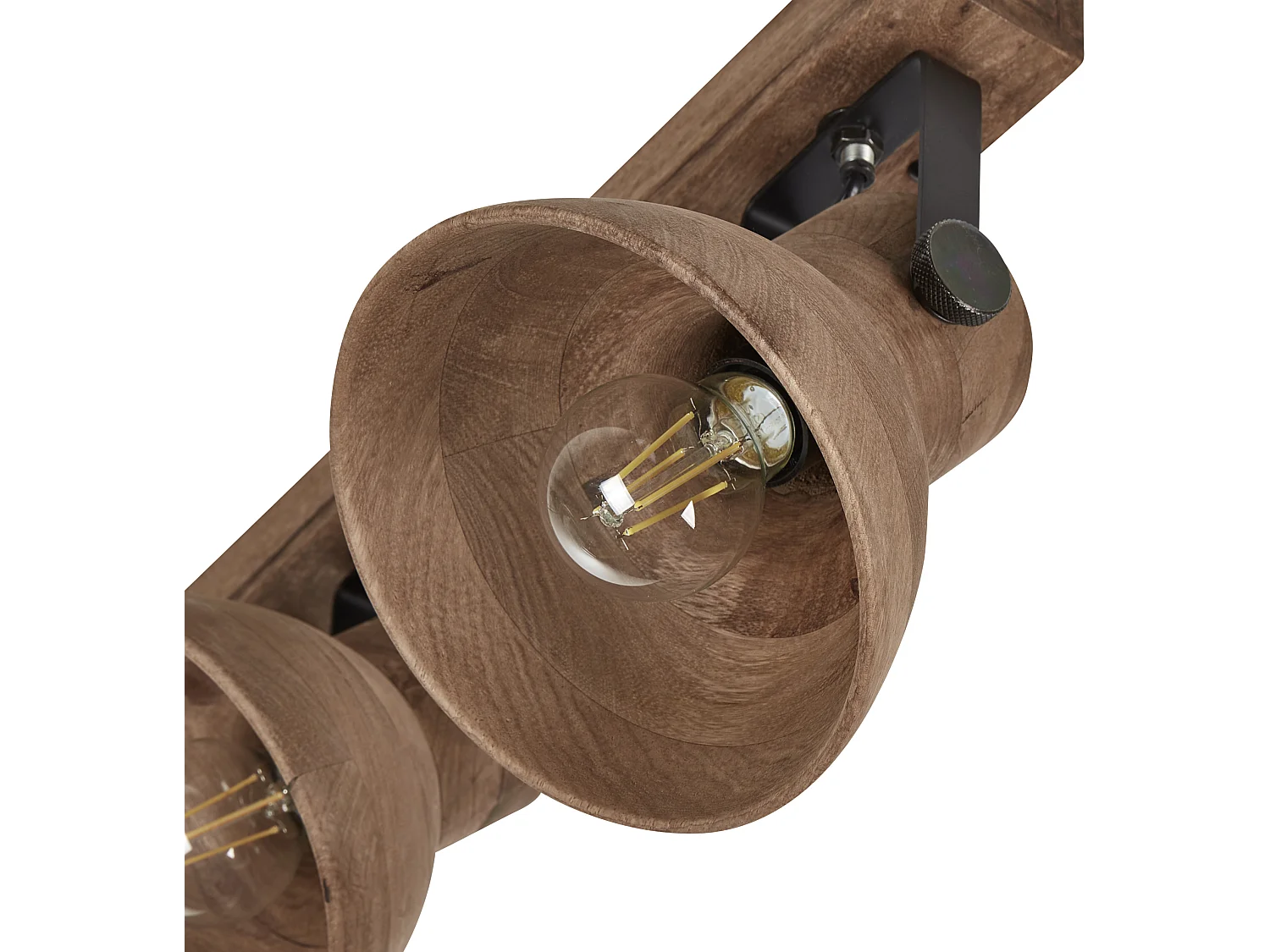 Spot à 3 lumières PENNAI Réglable Bois de manguier Marron