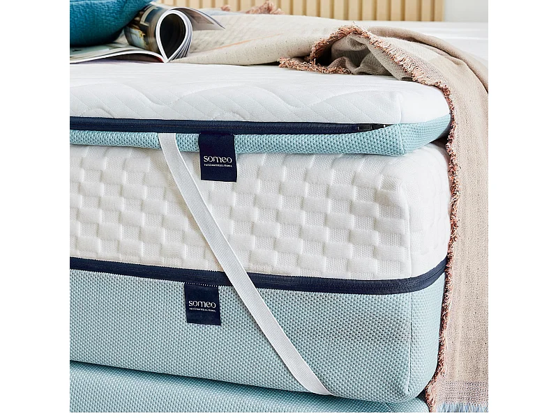 Surmatelas mémoire de forme 140x190 7 cm Someo Songe