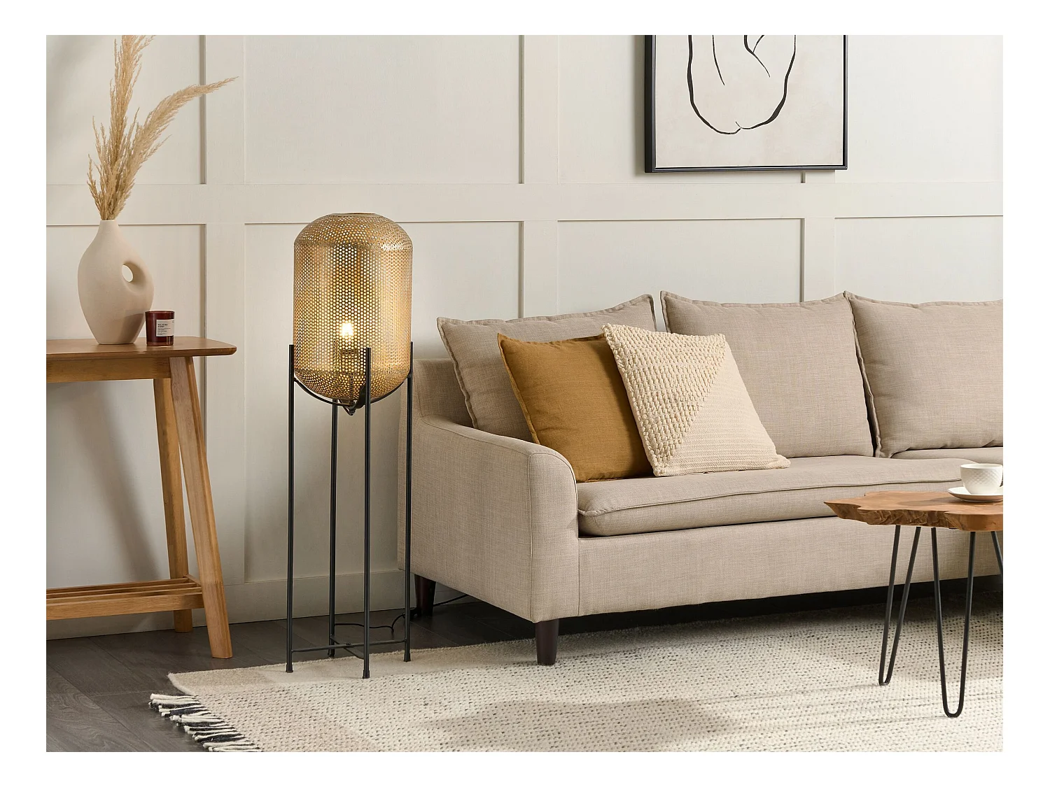 Lampadaire KAMINI Métal Laiton