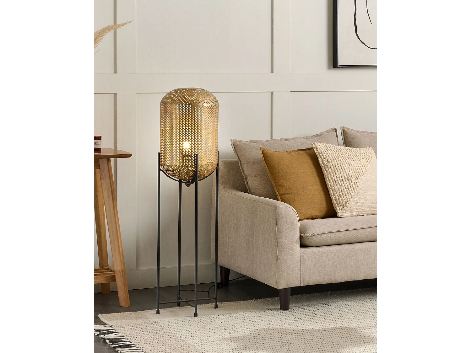 Lampada da pavimento KAMINI Metallo Ottone