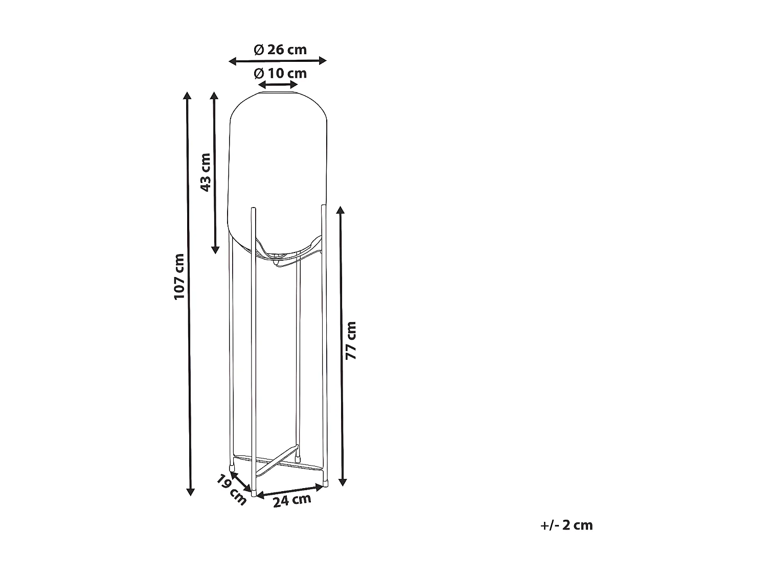 Lampadaire KAMINI Métal Laiton