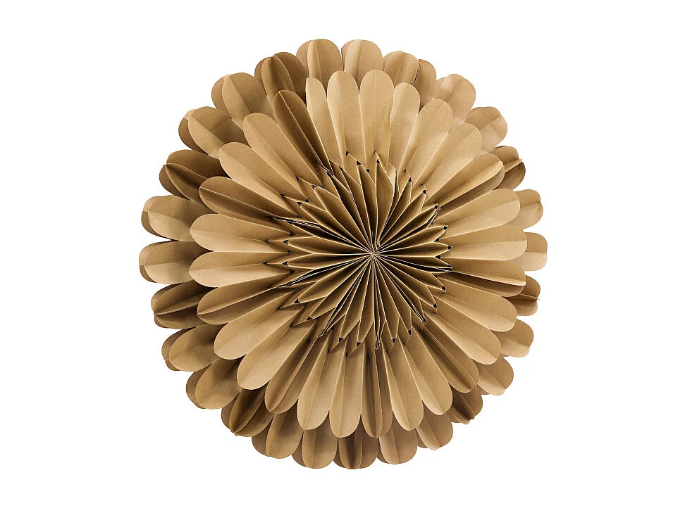 Stella di Natale Järvsön con ciondolo in carta luminosa Ø60cm marrone chiaro.