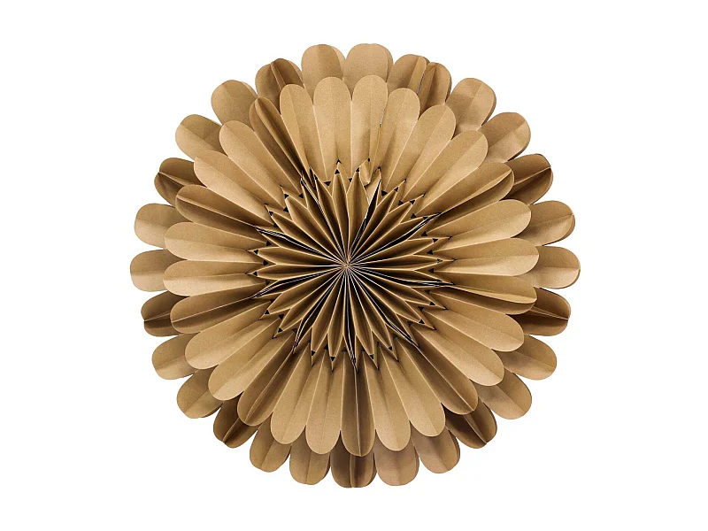 Lámpara colgante Järvsön Estrella de Navidad con papel claro Ø60cm color marrón.