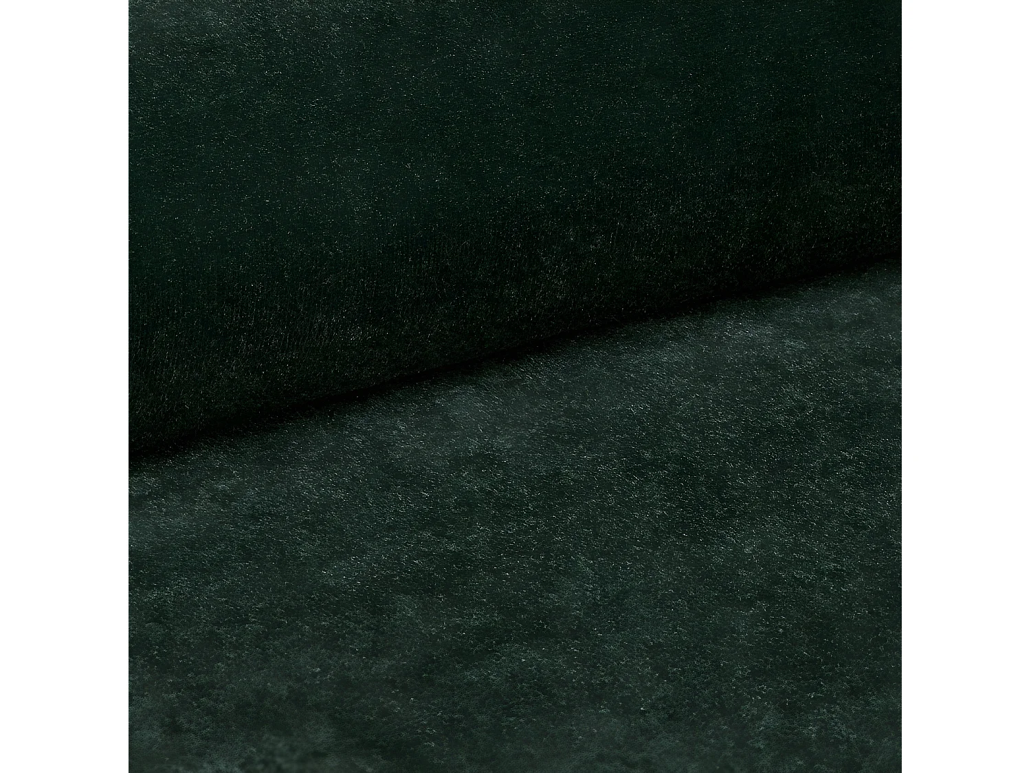 Canapé d'angle panoramique convertible LORIO en tissu aspect velours vert