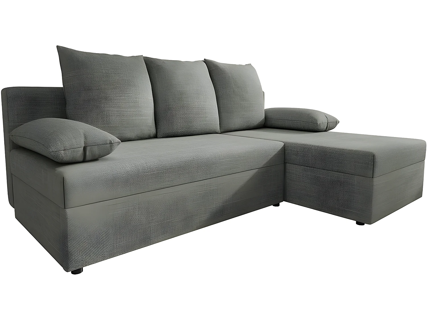 Canapé d'angle convertible GIANI gris clair