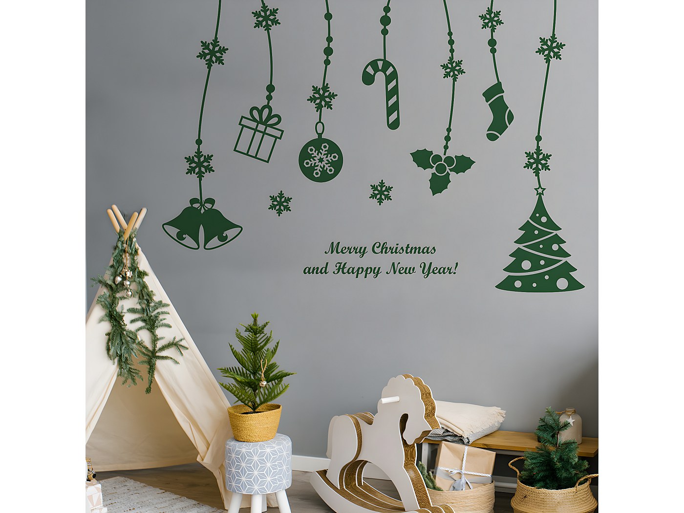 Lot De 9 Autocollants De Fenêtre De Noël Amovibles Pour Fenêtres