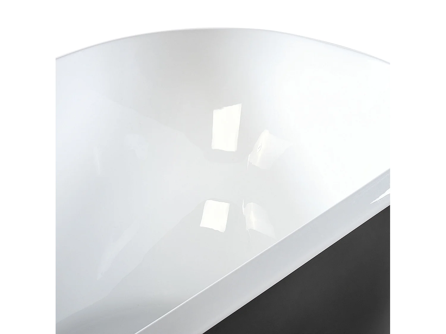 Badewanne freistehend oval schwarz in römischem Stil 170 x 77 cm Tesoro