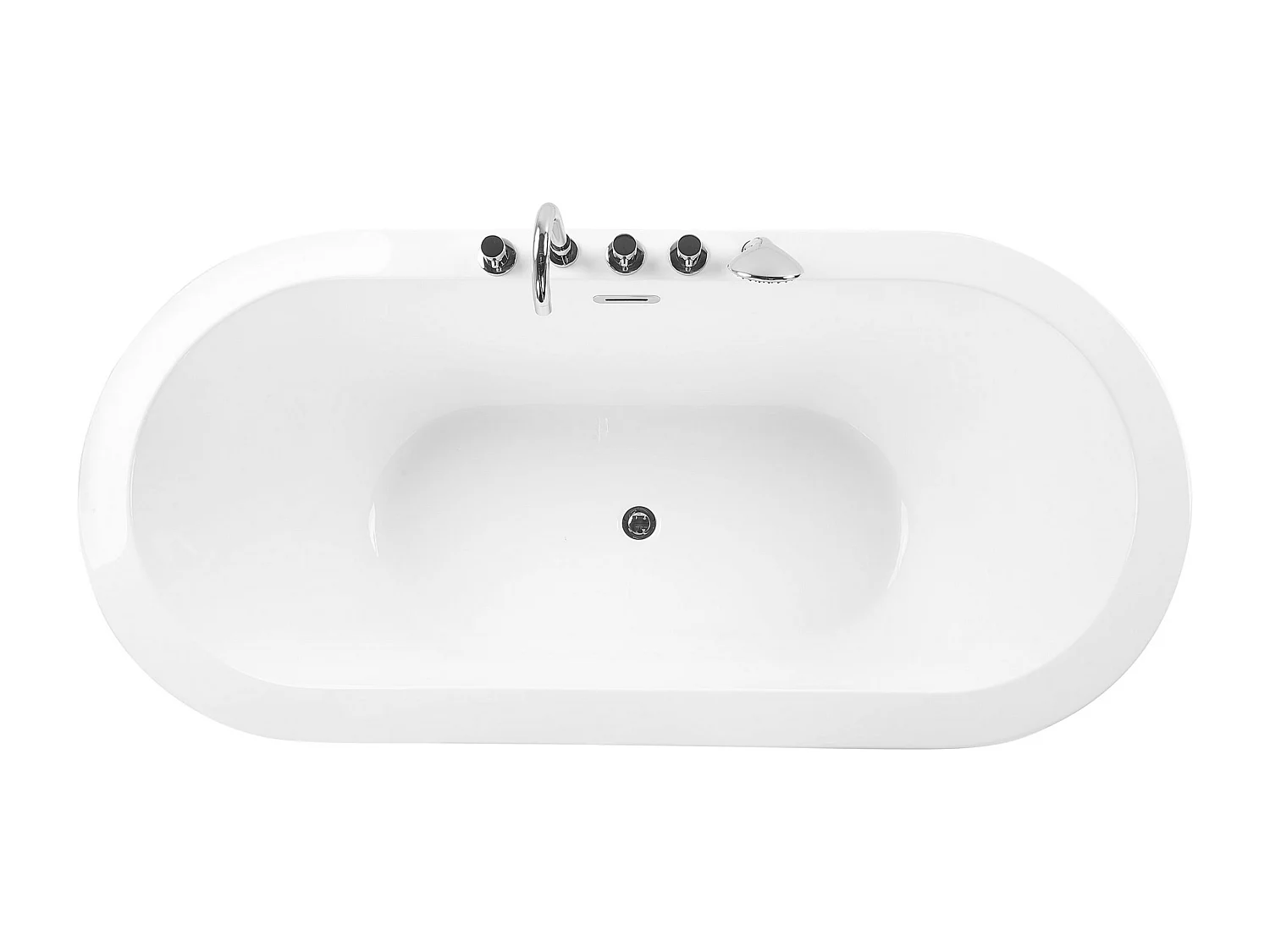 Baignoire îlot EMPRESA avec raccords 170 x 80 cm Blanc