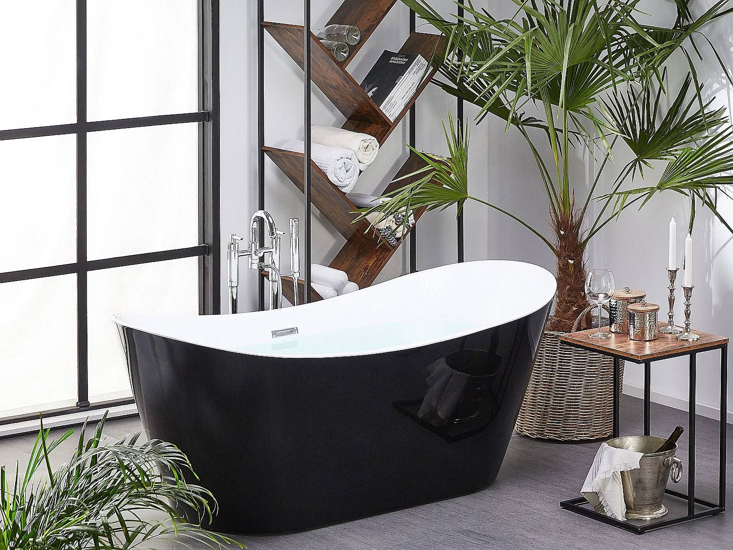 Baignoire îlot ANTIGUA 160 x 76 cm Noir