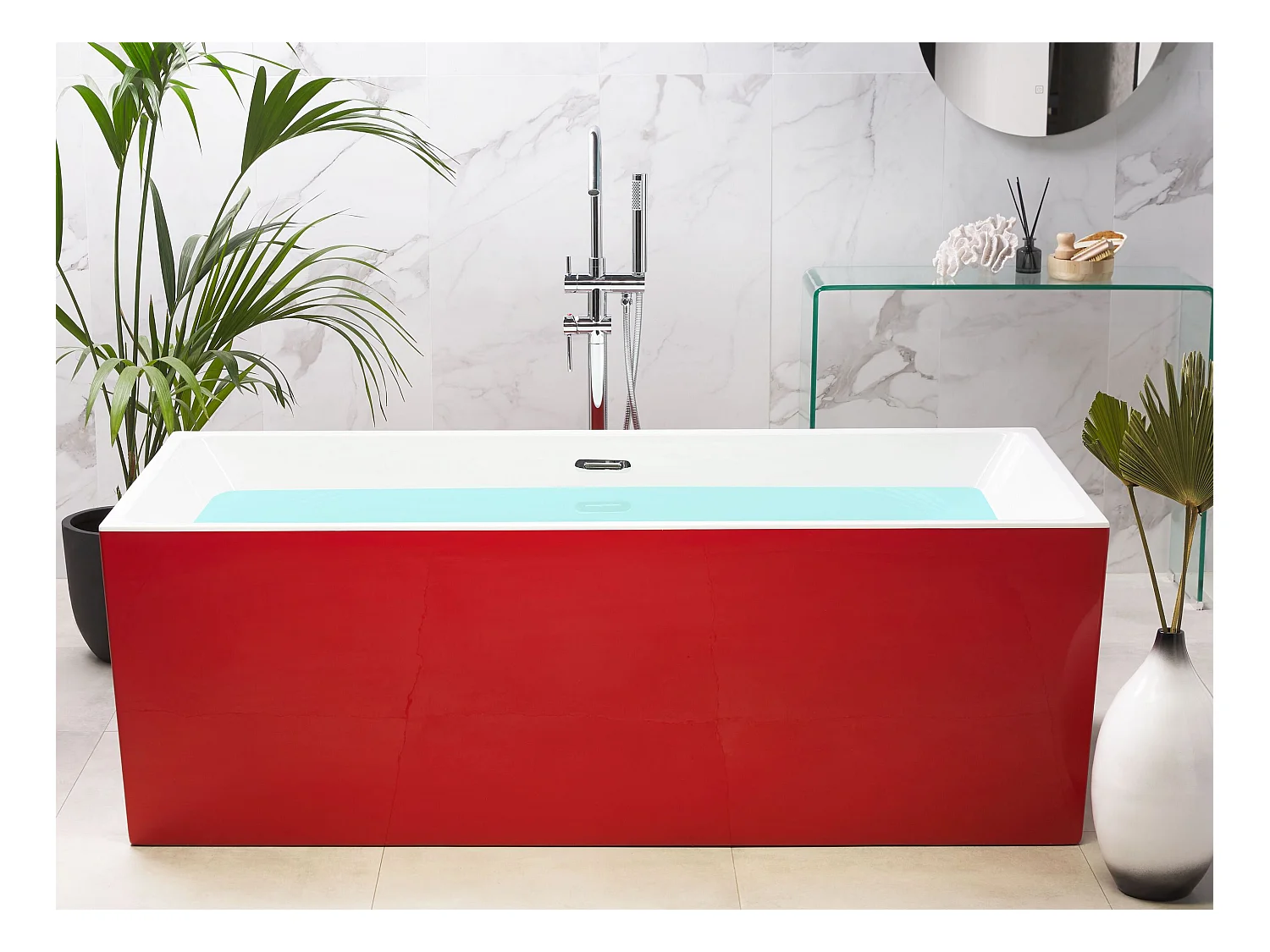 Baignoire îlot RIOS 170 x 80 cm Rouge
