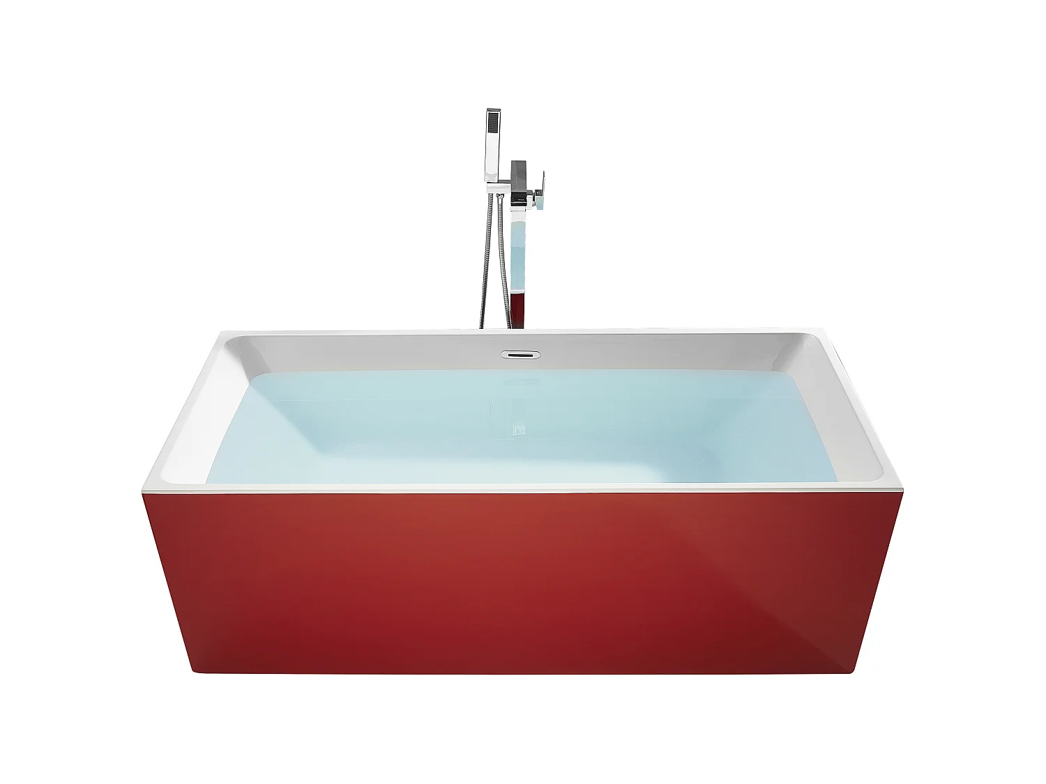 Freistehende Badwanne RIOS 170 x 80 cm Rot