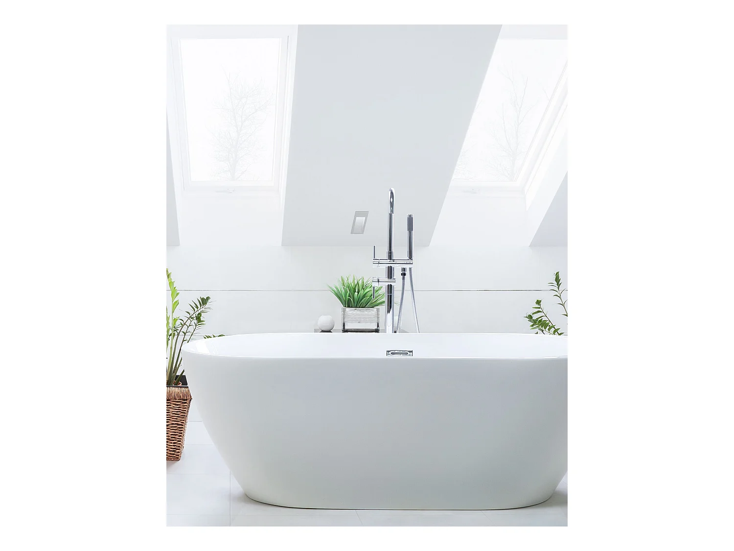 Baignoire îlot NEVIS 150 x 75 cm Blanc
