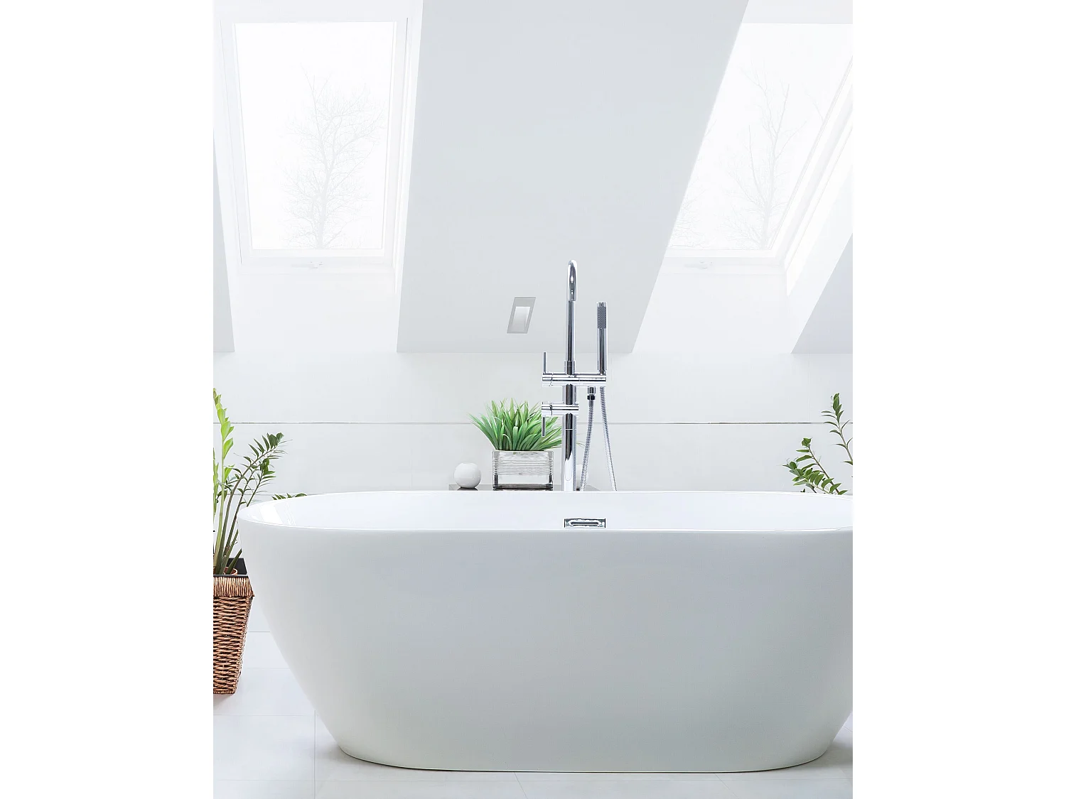 Wanna wolnostojąca NEVIS 150 x 75 cm Biały