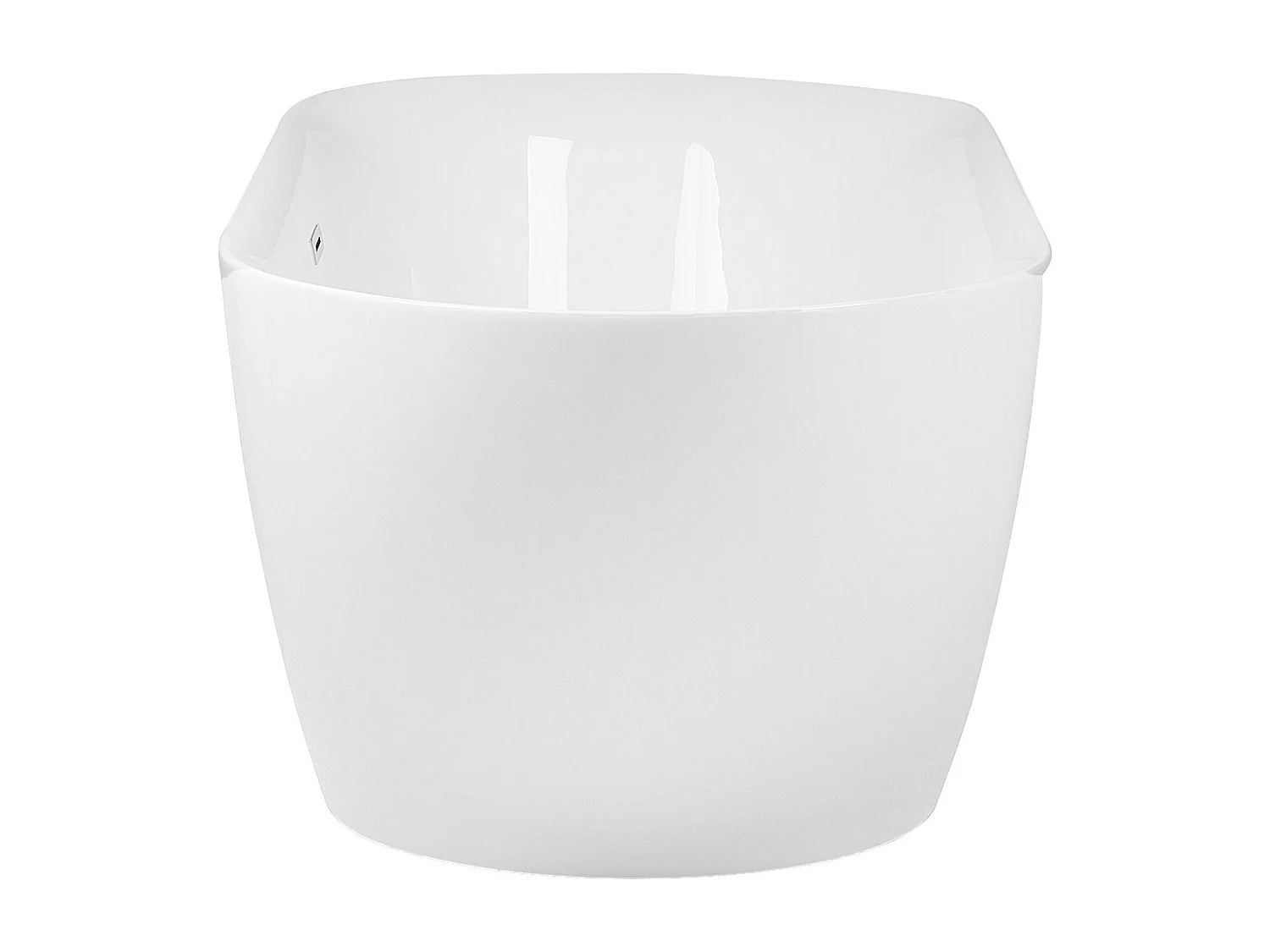 Stilvolle Acryl Badewanne oval freistehend weiß mit Überlauf 160 x 75 cm Carrera