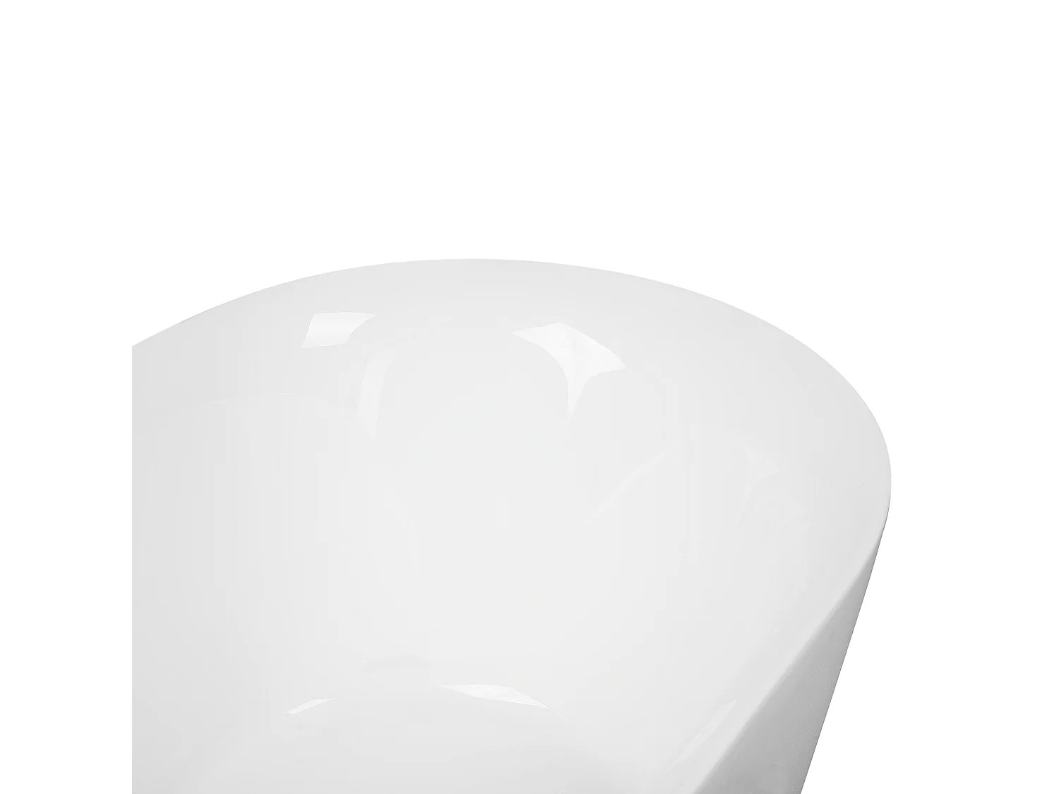 Stilvolle Acryl Badewanne oval freistehend weiß mit Überlauf 160 x 75 cm Carrera