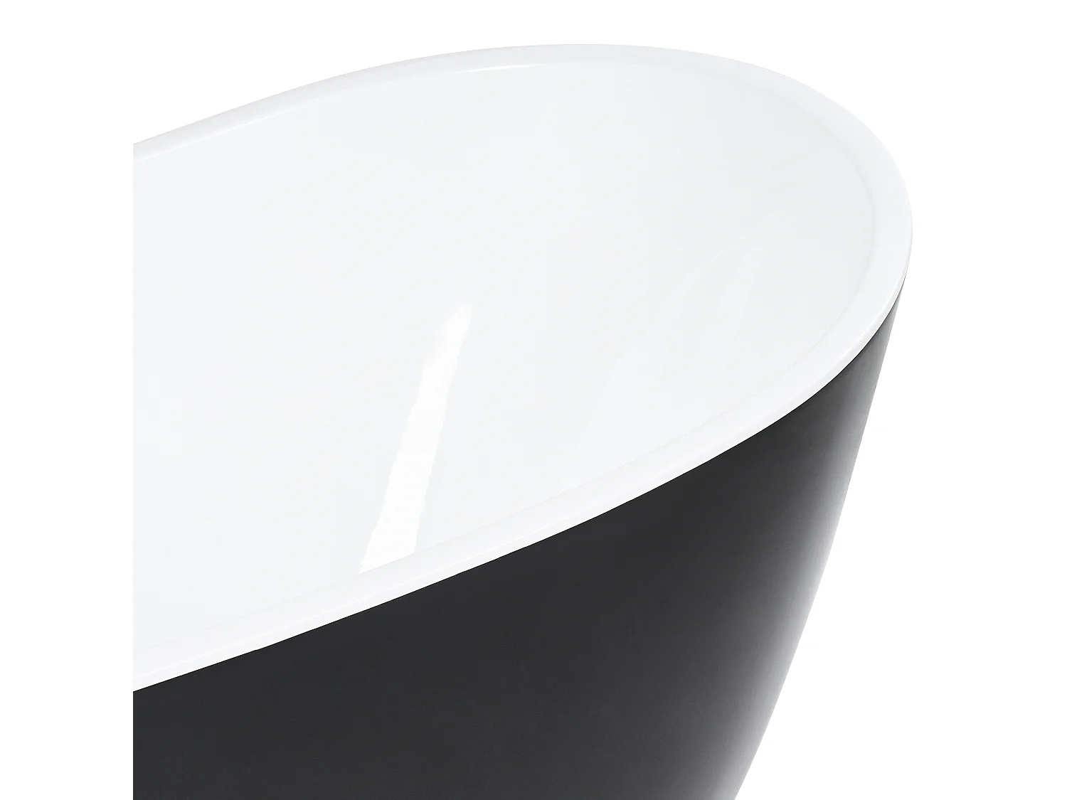 Vrijstaand bad ANTIGUA 170 x 77 cm Zwart