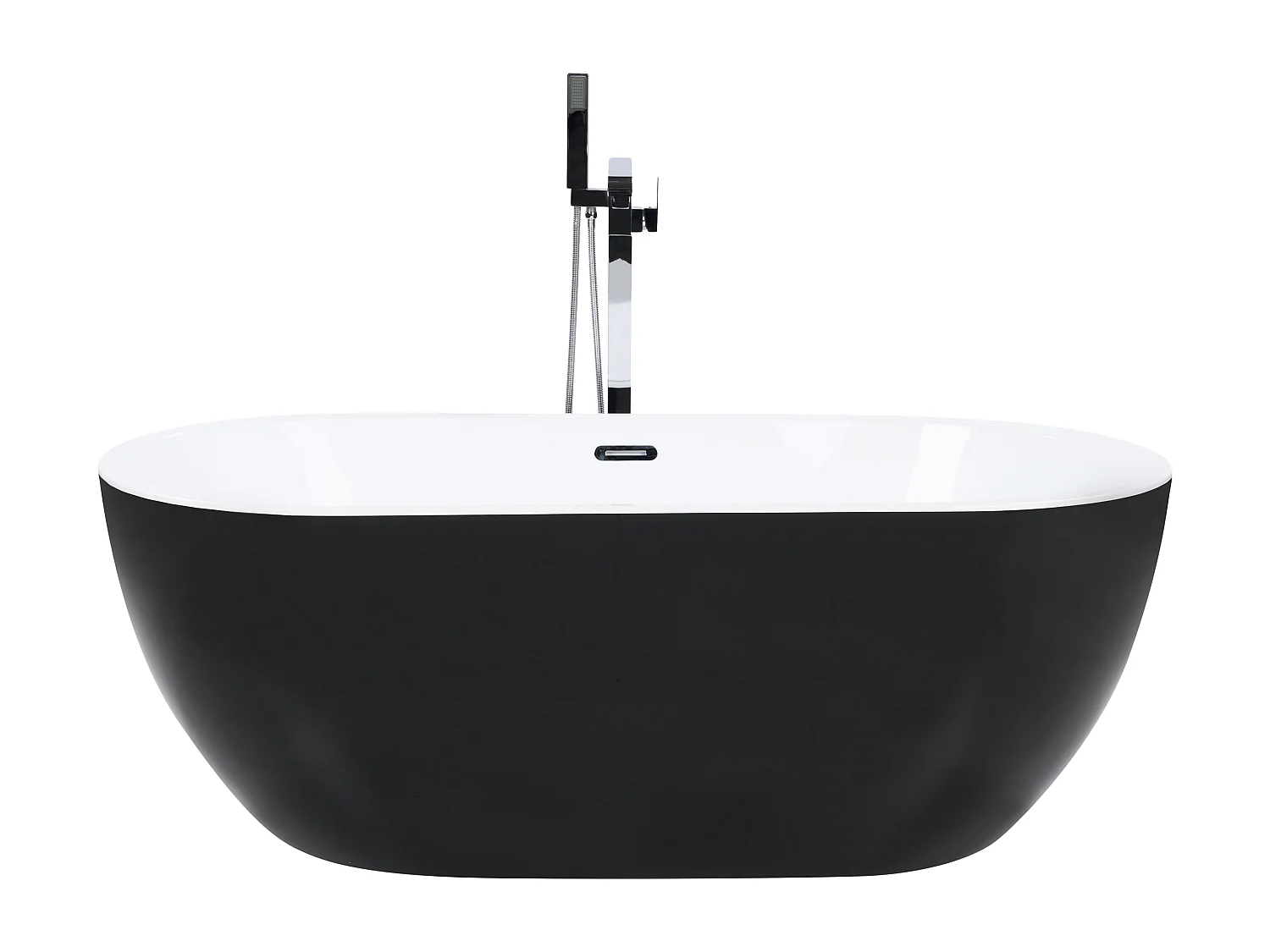 Banheira autónoma NEVIS 1700 x 800 mm Preto