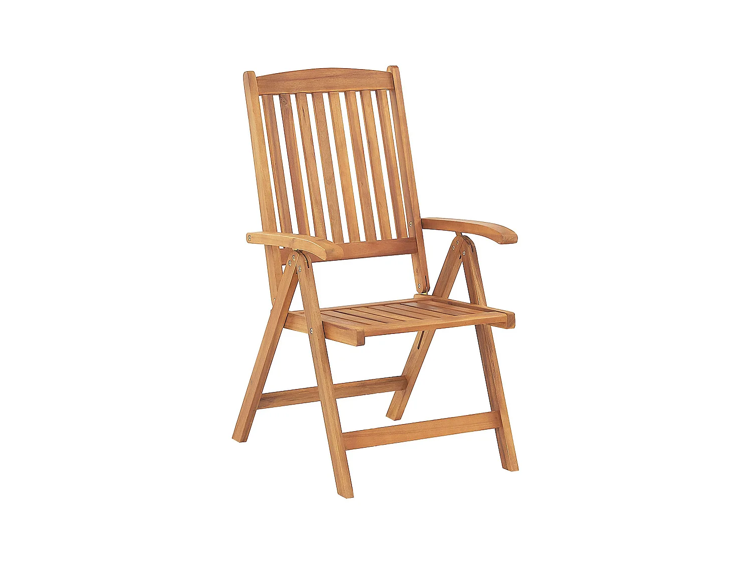 Lot de 2 chaises de jardin avec coussins JAVA Acacia Rouge foncé