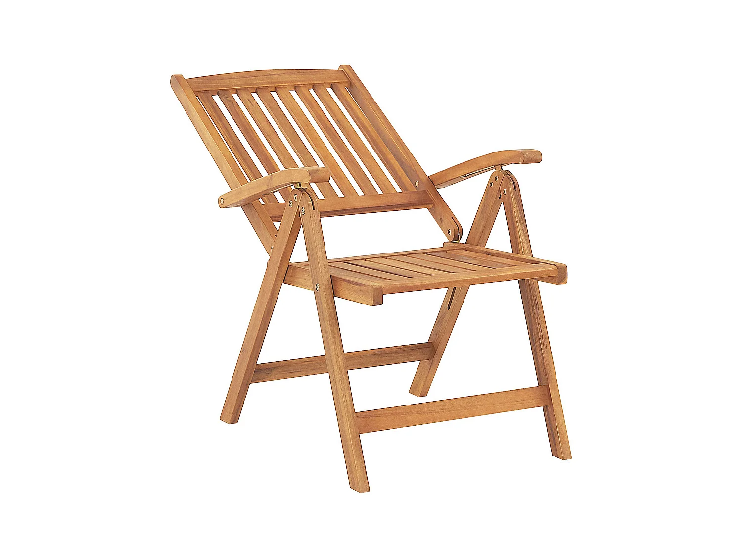 Lot de 2 chaises de jardin avec coussins JAVA Acacia Rouge foncé