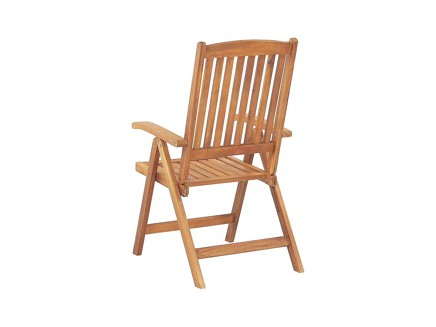 Lot de 2 chaises de jardin avec coussins JAVA Acacia Rouge foncé