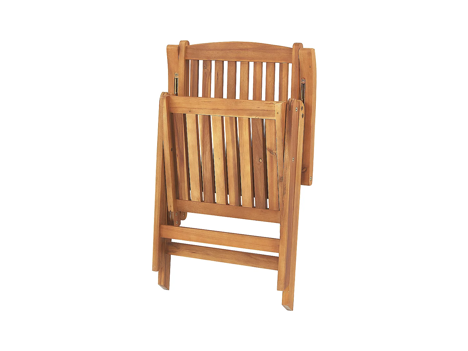 Lot de 2 chaises de jardin avec coussins JAVA Acacia Rouge foncé