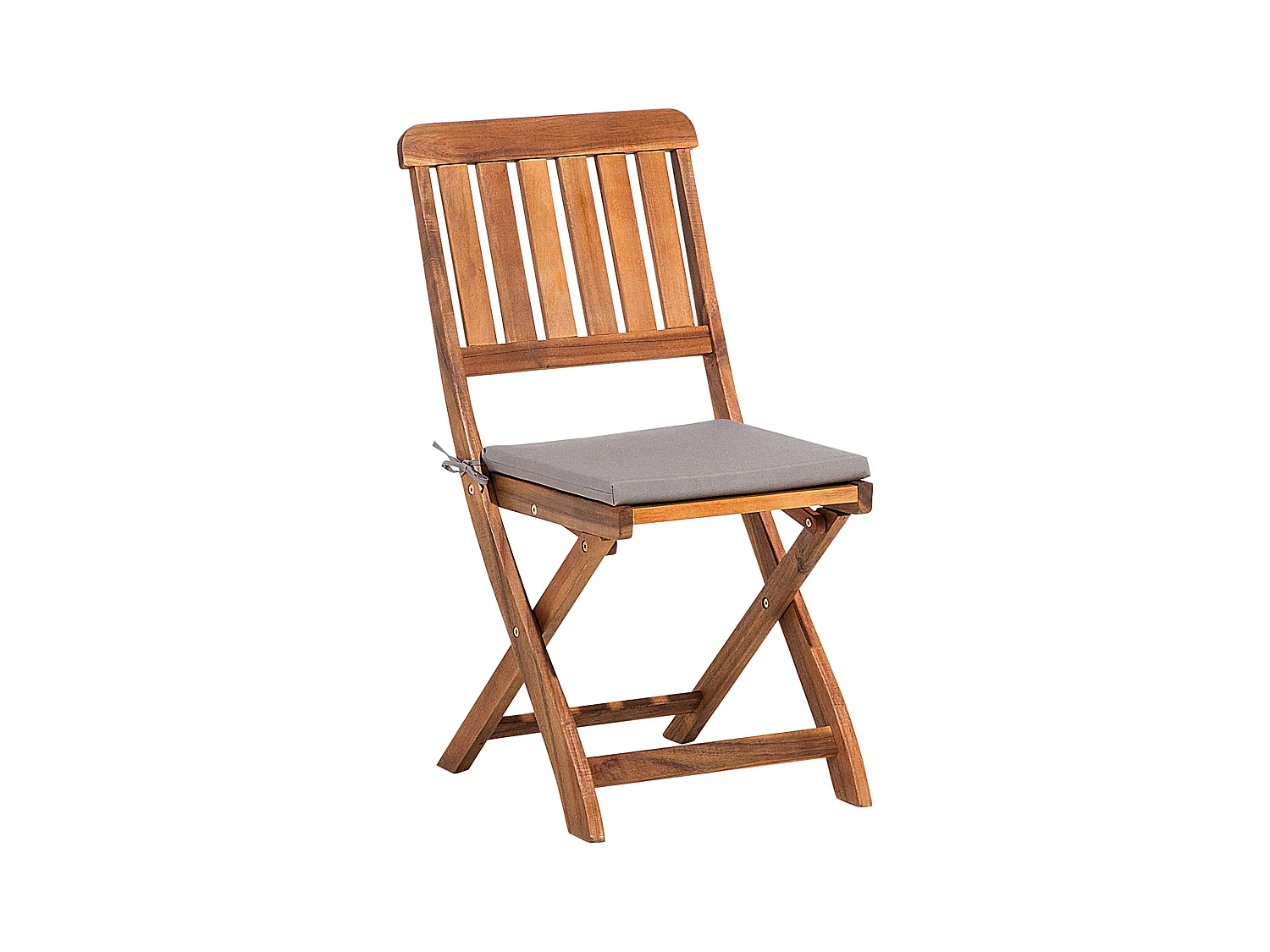 Zestaw 2 krzeseł ogrodowych z poduszkami CENTO Drewno akacjowe Brązowy