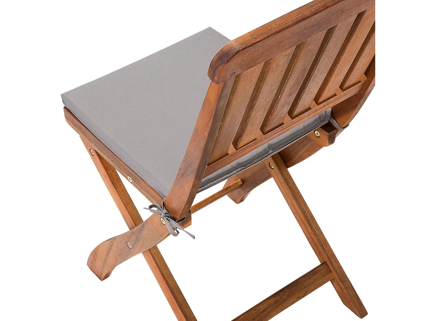 Set di 2 sedie da giardino con cuscini CENTO Legno d'acacia Marrone