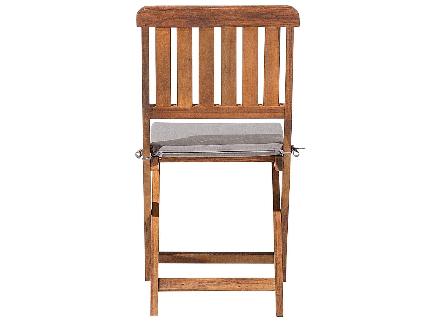 Lot de 2 chaises de jardin avec coussins CENTO Acacia Marron