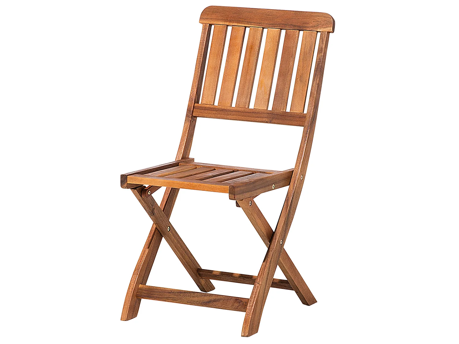 Lot de 2 chaises de jardin avec coussins CENTO Acacia Marron