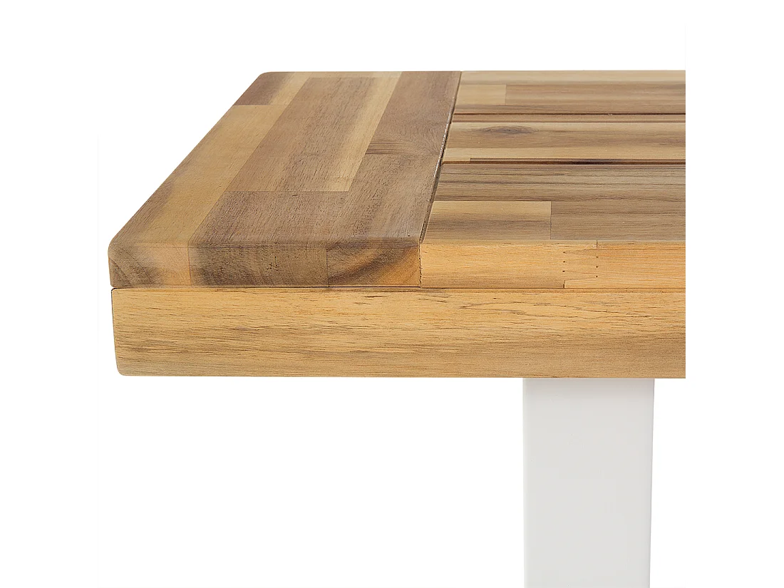 Banc de jardin SCANIA 140 cm Acacia Blanc