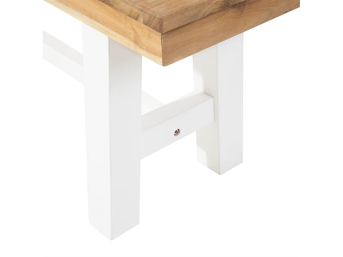 Banc de jardin SCANIA 140 cm Acacia Blanc