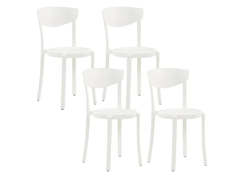 Set di 4 sedie da giardino VIESTE Bianco