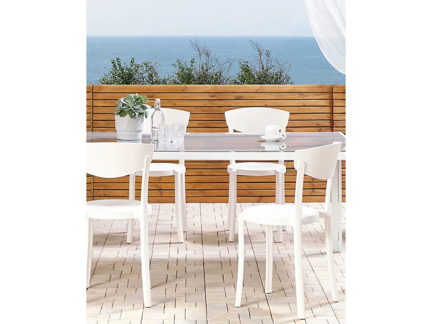 Gartenstuhl 4er Set VIESTE Weiss