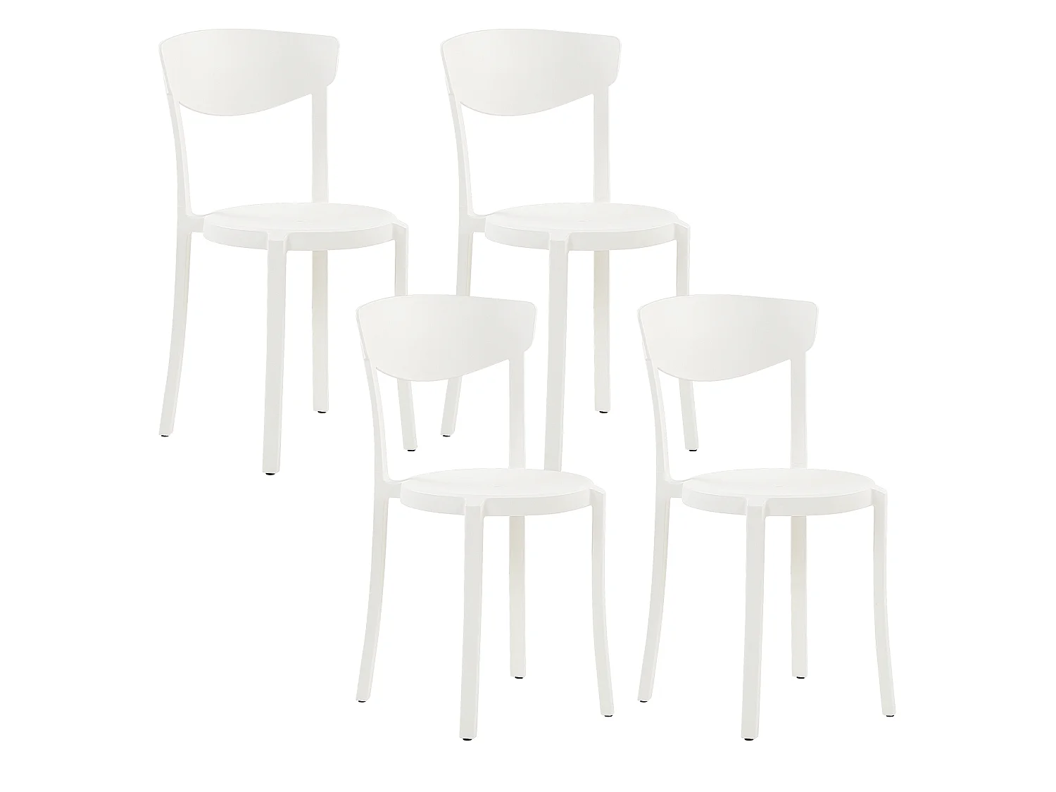 Set van 4 tuinstoelen VIESTE Wit