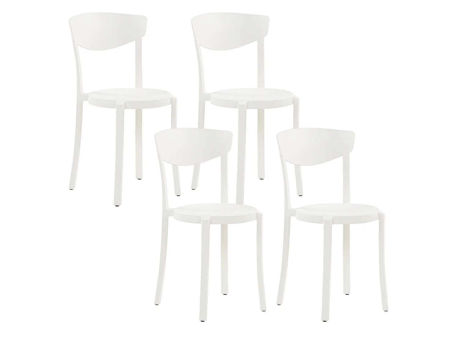 Gartenstuhl 4er Set VIESTE Weiss