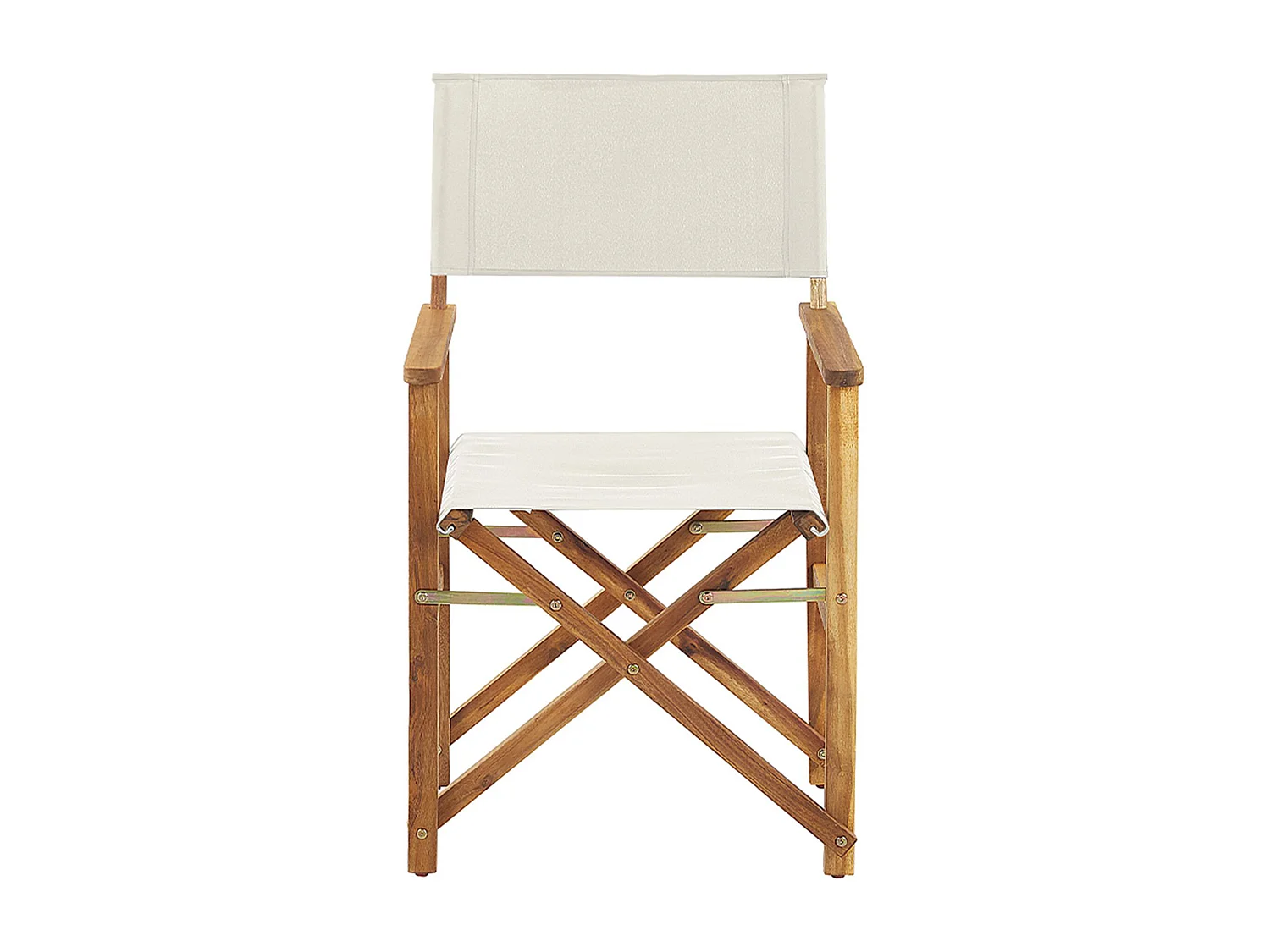 Lot de 2 chaises de jardin CINE Acacia Blanc cassé